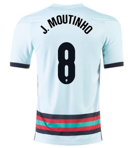 2020 EURO Portugal Away Kit Soccer Jersey JOÃO MOUTINHO #8